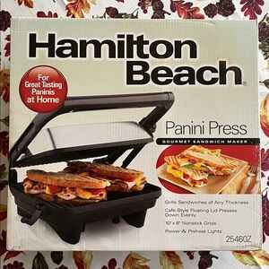 New Hamilton Beach Panini Press